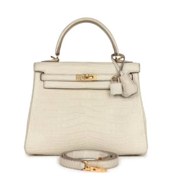 Hermès Dupe Kelly 25 Beton Matte Alligator GHW