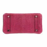 Hermès-Inspired Designer Dupes Birkin 25 Fuchsia Pink Lizard PHW - Exotic Creations Bottom