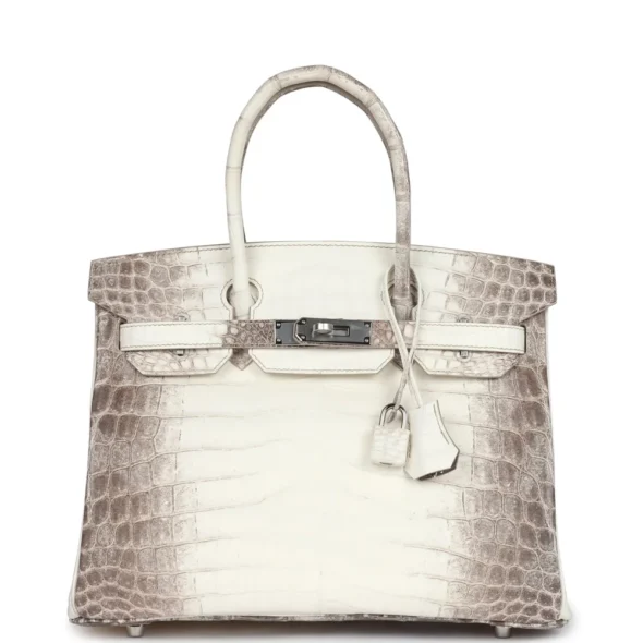 Hermès-Inspired Designer Dupes Birkin 30 Himalaya Niloticus Crocodile PHW - Exotic Creations
