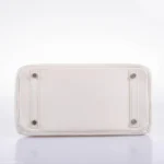 Hermès-Inspired Designer Dupes Birkin 30 White Swift PHW - Exotic Creations Bottom