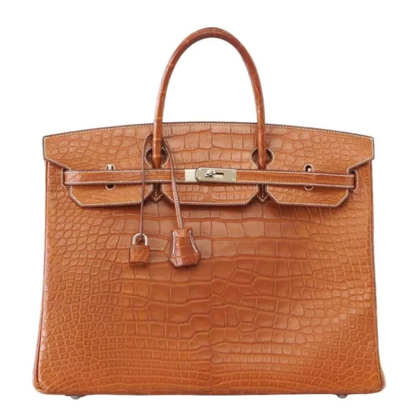 Hermès-Inspired Dupes Birkin 40 Fauve Matte Alligator PHW | Exotic Creations