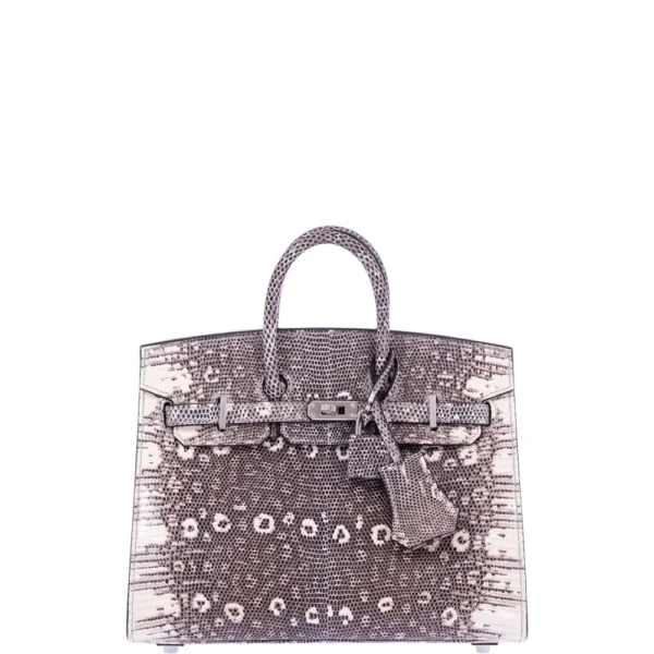 Hermès-Inspired Luxury Handbags Birkin 20 Ombre Varanus Salvator Lizard PHW - Exotic Creations