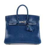 Hermès-Inspired Luxury Handbags Birkin 25 Bleu Saphir Lizard PHW - Exotic Creations