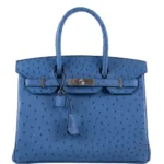 Hermès-Inspired Luxury Handbags Birkin 30 Mykonos Ostrich PHW - Exotic Creations