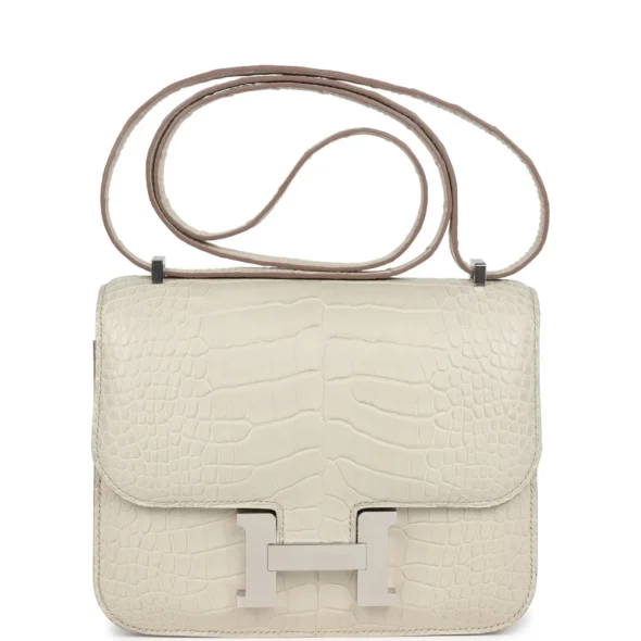 Hermès-Inspired Constance 18 Beton Matte Alligator Bag | Exotic Creations