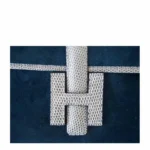Hermès-Inspired Luxury Handbags Jige 29 Blue Suede Lizard - Exotic Creations
