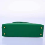 Hermès-Inspired Luxury Handbags Mini Kelly 20 II Cactus Epsom GHW - Exotic Creations Bottom