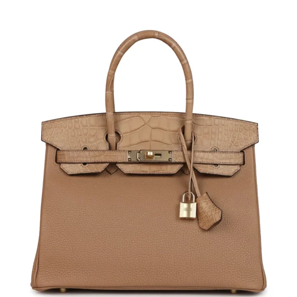 Hermès Replica Birkin 30 Chai Matte Alligator & Togo Touch PBHW