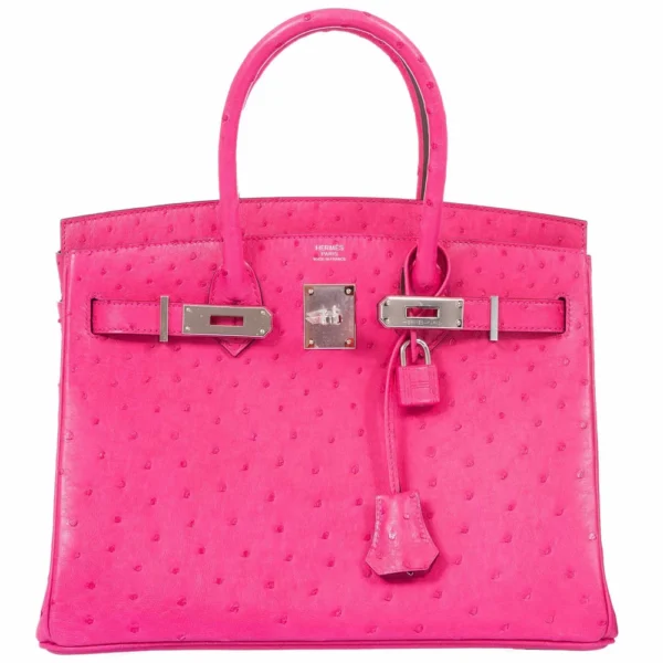 Hermès Replica Birkin 30 Rose Tyrien Ostrich PHW - Exotic Creations