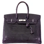 Hermès Replica Birkin 35 Amethyst Porosus Crocodile PHW - Exotic Creations