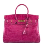 Hermès Replica Birkin 35 Fuchsia Shiny Porosus Crocodile PHW - Exotic Creations