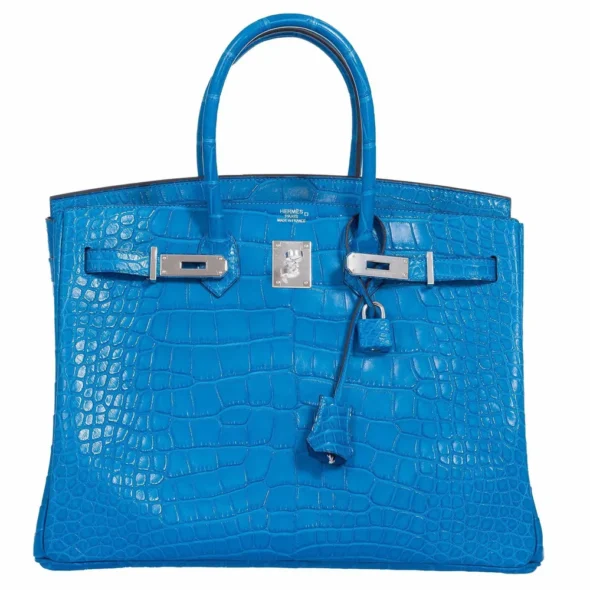 Hermès Replica Birkin 35 Mykonos Matte Alligator PHW - Exotic Creations