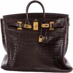 Hermès Replica Birkin 50 HAC Ebene Porosus Crocodile BHW - Exotic Creations