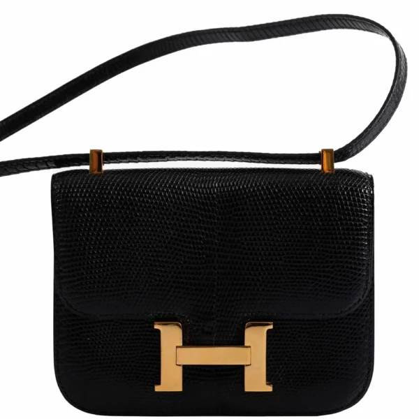 Hermès Replica Collection 2025 Constance Micro Black Lizard GHW - Exotic Creations