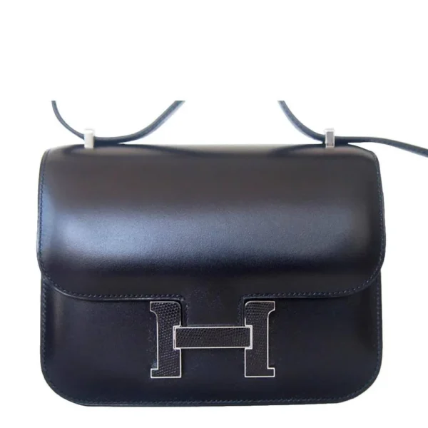 Hermès Replica Collection 2025 Constance Mini Black Lizard Buckle LHW - Exotic Creations