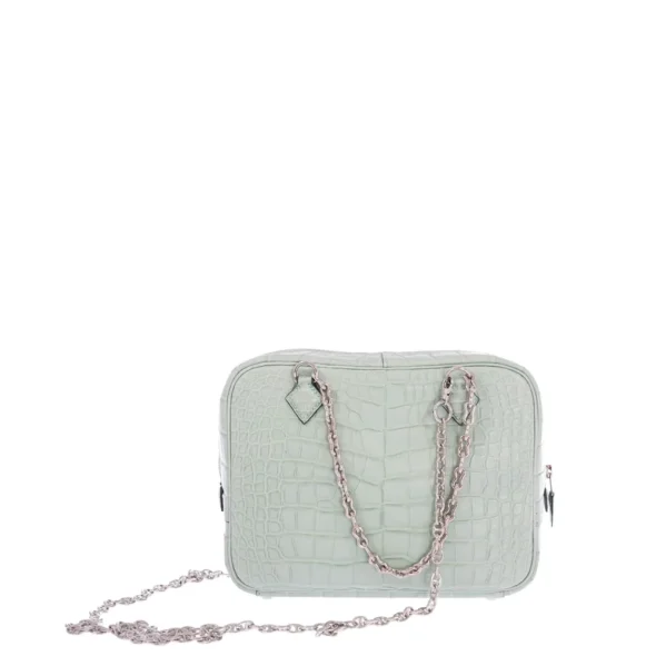 Hermès Replica Collection 2025 Mini Plume Chaine Matte Alligator Vert D'eau PHW - Exotic Creations