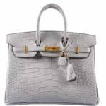 Hermès Replica Collection 2025 Birkin 25 Matte Gris Perle Alligator GHW - Exotic Creations