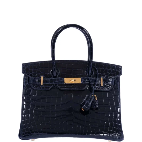 Hermès Replica Collection 2025 Birkin 30 Bleu Marine Shiny Niloticus Crocodile GHW - Exotic Creations