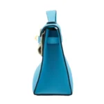 Hermès Replica Collection 2034 Kelly Pochette Celeste Swift GHW - Exotic Creations Side1