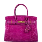 Hermès Replica Collection 2025 Birkin 30 Rose Scheherazade Shiny Niloticus Crocodile GHW - Exotic Creations