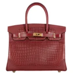 Hermès Replica Collection 2025 Ghillies Birkin 30 Bourgogne Porosus Crocodile GHW - Exotic Creations