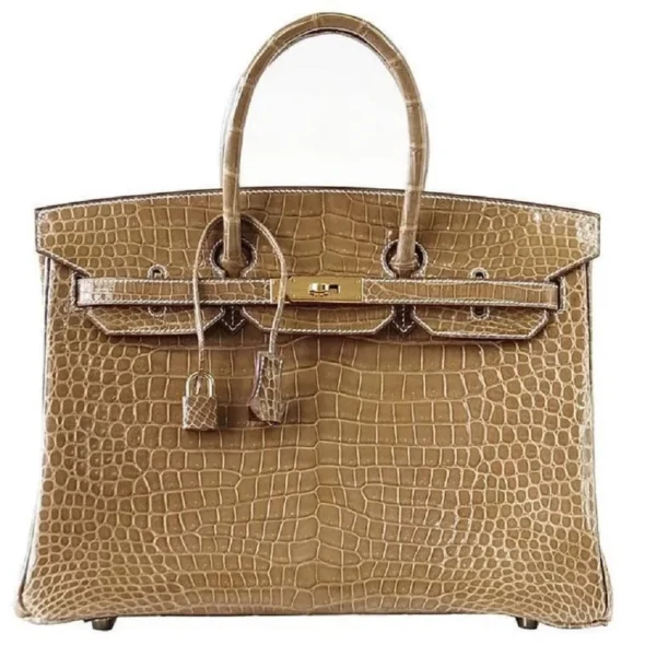 Hermès Replica Collection 2025 Birkin 35 Ficelle Porosus Crocodile GHW - Exotic Creations