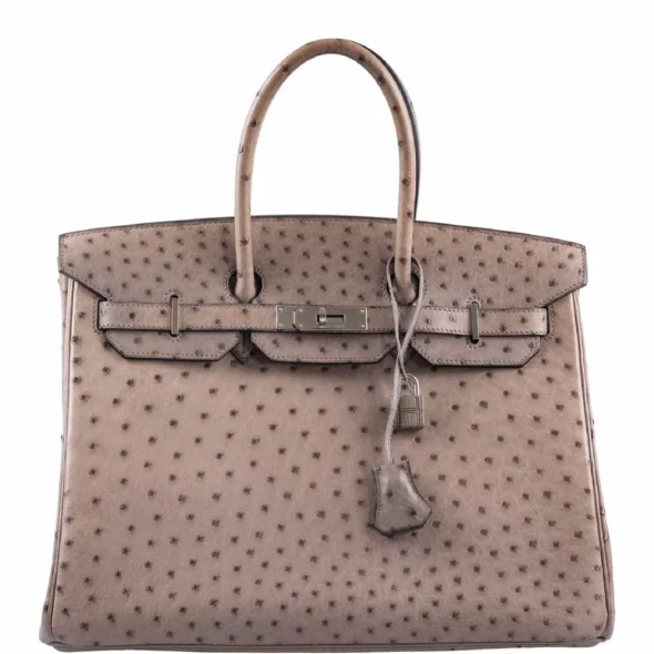 Hermès Replica Collection 2025 Birkin 35 Gris Tourterelle Ostrich PHW - Exotic Creations
