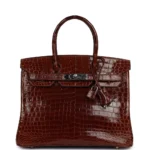 Hermès Replica Collection 2025 Birkin 30 Miel Shiny Crocodile Niloticus PHW - Exotic Creations