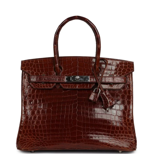 Hermès Replica Collection 2025 Birkin 30 Miel Shiny Crocodile Niloticus PHW - Exotic Creations