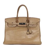 Hermès Replica Collection 2025 Birkin 35 Poussiere Matte Alligator PHW - Exotic Creations