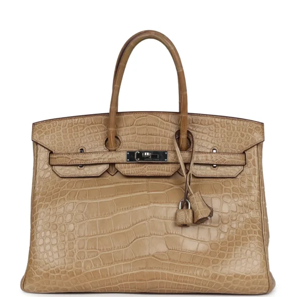 Hermès Replica Collection 2025 Birkin 35 Poussiere Matte Alligator PHW - Exotic Creations