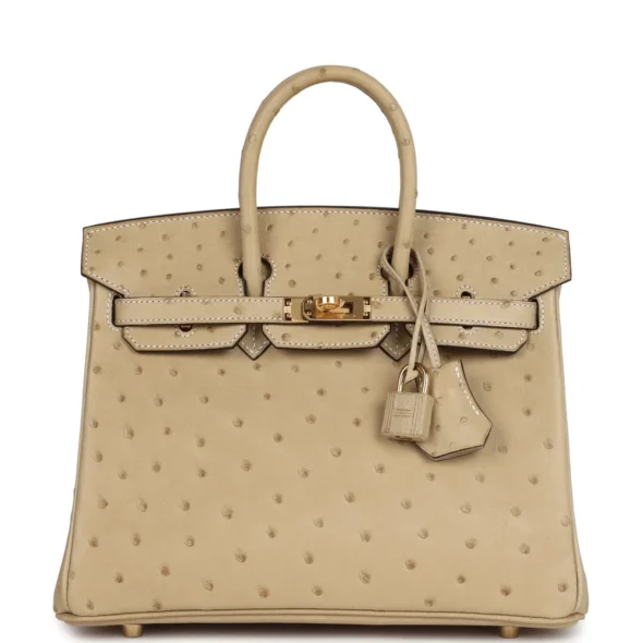 Hermès Replica Collection 2025 Birkin 25 Trench Ostrich GHW - Exotic Creations