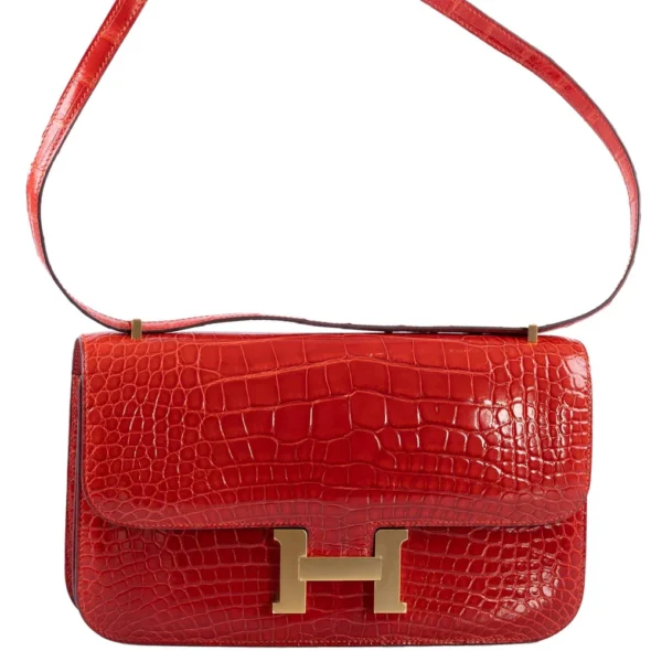 Hermès Replica Constance Elan 25 Rouge de Coeur Alligator GHW | Exotic Creations