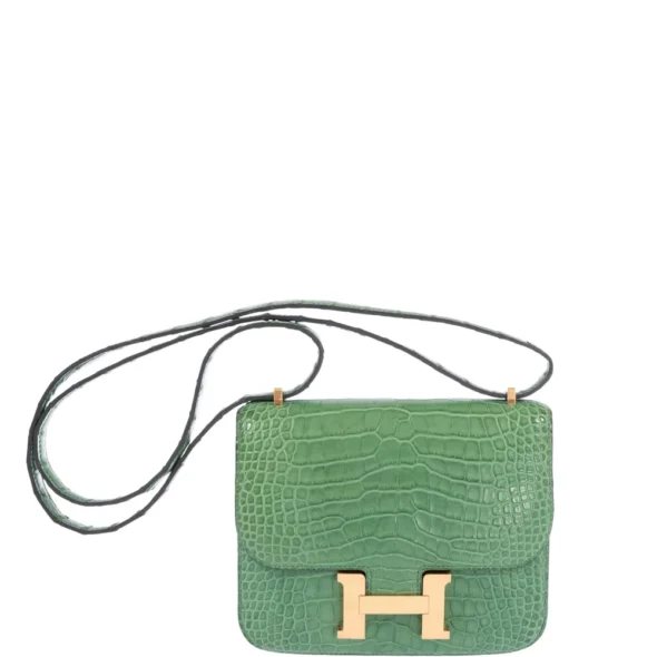 Hermès Replica Constance Mini 18 Cactus Matte Alligator GHW - Exotic Creations