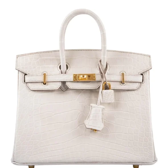 Hermès Replica HW Quality Birkin 25 Beton Matte Alligator GHW - Exotic Creations
