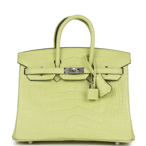 Hermès Replica Birkin 25 Jaune Bourgeon Matte Alligator