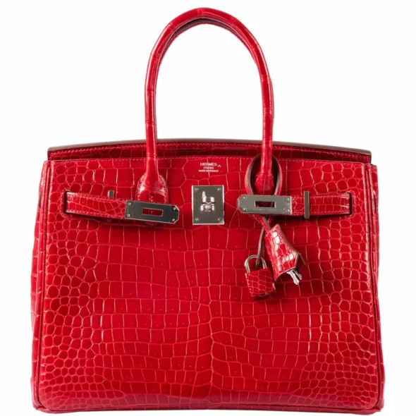 Hermès Replica HW Quality Birkin 30 Braise Porosus Crocodile PHW - Exotic Creations