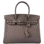 Hermès Replica HW Quality Birkin 30 Gris Tourterelle Ostrich PHW - Exotic Creations