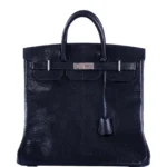 Hermès Replica HW Quality HAC Birkin 40 Black Shiny Lizard PHW - Exotic Creations