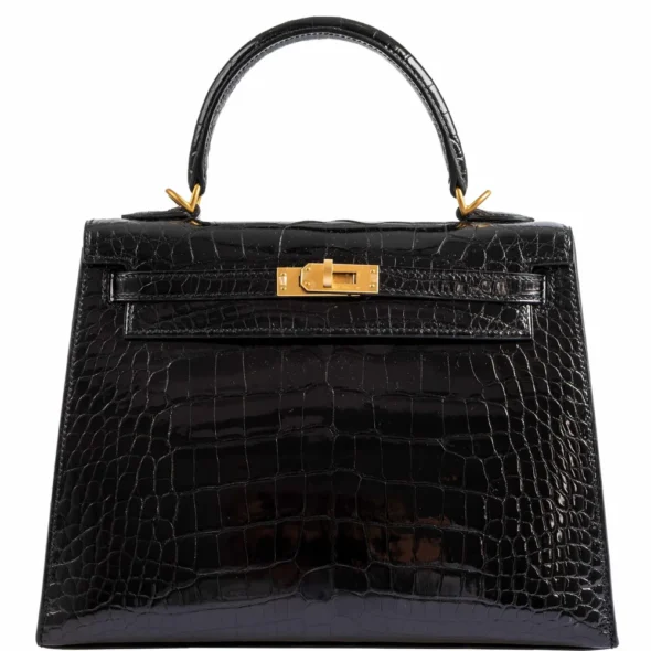 Hermès Replica HW Quality HSS Kelly 25 Black Alligator | ExoticCreations