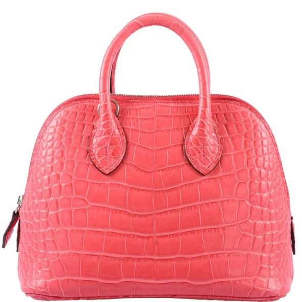 Hermès Replica HW Quality Mini Bolide Bougainvillea Matte Alligator PHW - Exotic Creations