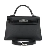 Hermès Replica Kelly 20 Black Madame & Shiny Varanus Lizard Touch PHW - Exotic Creations