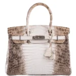 High-End-Hermès-Inspired Birkin 30 Matte Himalayan Niloticus Crocodile PHW - Exotic Creations