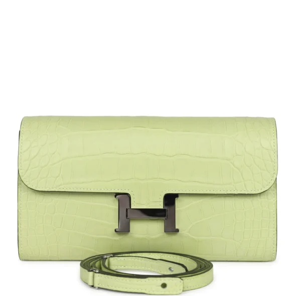 Hermès-Inspired Constance To Go Wallet Jaune Alligator
