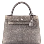 High-End-Hermès-Inspired Kelly 25 Ombre Lizard PHW - Exotic Creations