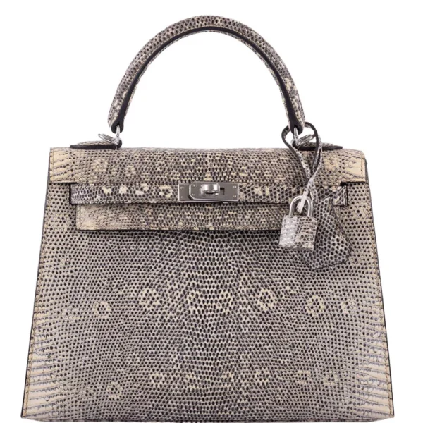 High-End-Hermès-Inspired Kelly 25 Ombre Lizard PHW - Exotic Creations