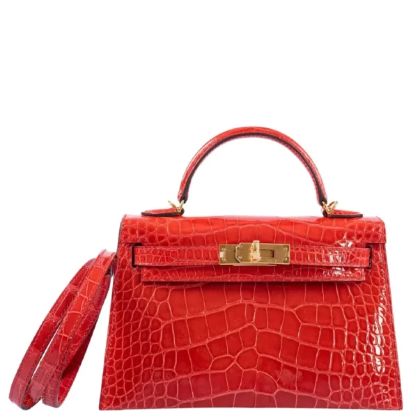 High-End-Hermès-Inspired Mini Kelly 20 II Alligator GHW | Exotic Creations