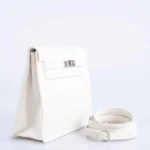 Luxury Hermès-Inspired Handbags Kelly Danse II White Evercolor PHW - Exotic Creations Side1