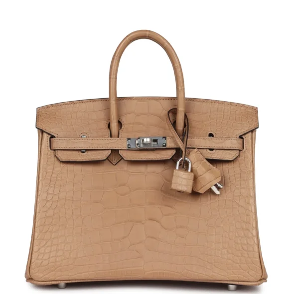 Mirror Quality Hermès Birkin 25 Chai Matte Alligator PHW | Exotic Creations