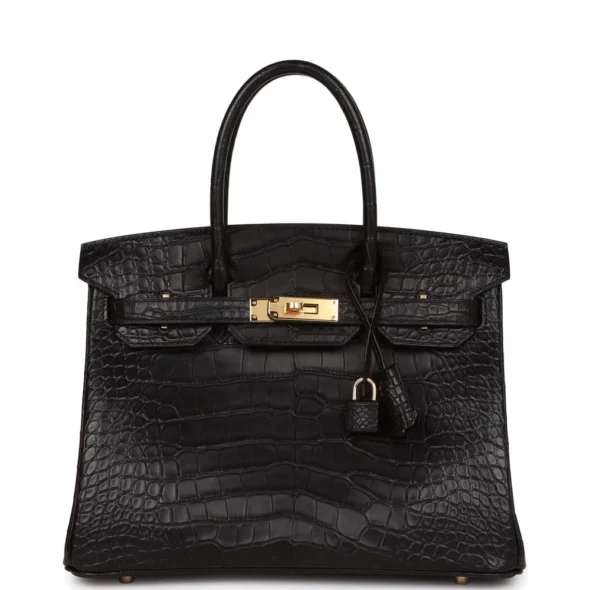 Mirror Quality Hermès Birkin 30 Black Matte Alligator GHW | Exotic Creations